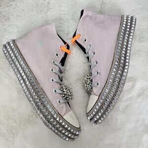 NEW Nan-Ku Couture Free People Cruise Studded Mellow Mauve Pink High-Top Sneaker